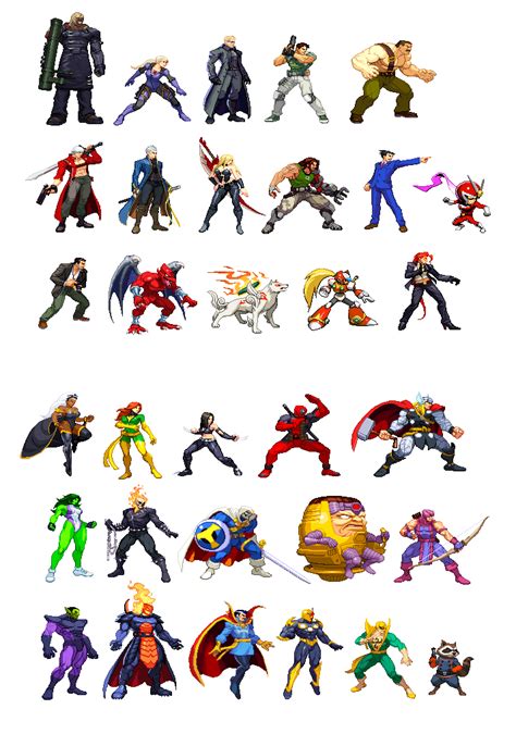 The Mugen Fighters Guild Marvel Vs Capcom 3 Sprites In Cps2 Style