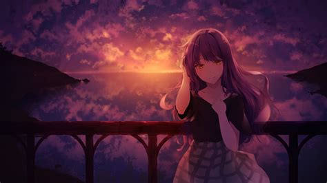1920x1080 Mocca Sunset Anime Girl 4k Laptop Full Hd 1080p Hd 4k Wallpapers Images Backgrounds