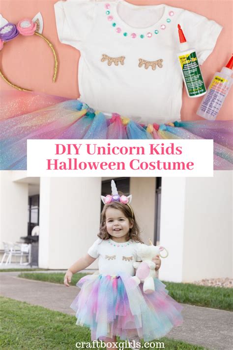 Diy Kids Unicorn Halloween Costume Craft Box Girls