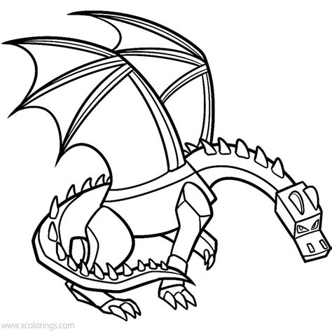 Minecraft Ender Dragon Coloring Sheet Coloring Pages