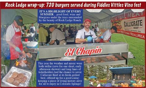 Rock Ledge Wrap Up 720 Burgers Served During Fiddles Vittles And Vino