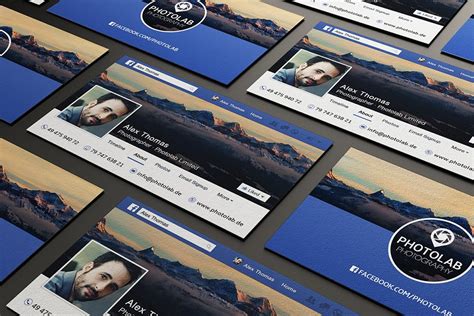 Facebook Business Card Creative Business Card Templates Creative Market