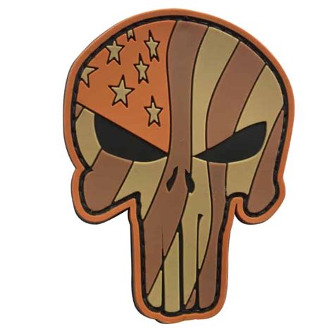 Tpb Patriot Punisher Skull Patch Tan Great Design
