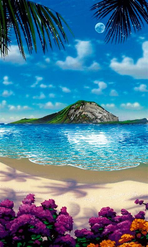 Download Animated 480x800 Райский остров Cell Phone Wallpaper