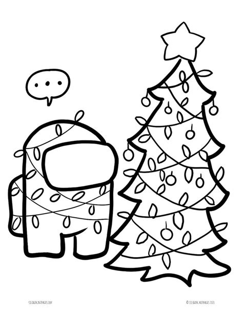 Among Us Coloring Pages Christmas