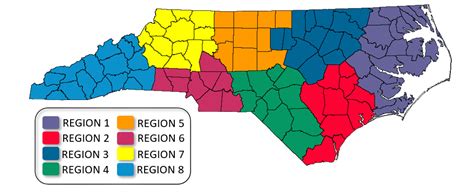Regions Map North Carolina Association Of School Resource Officers