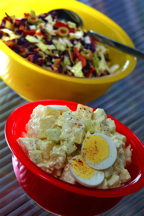 Peel potatoes, cut into ½ inch cubes and chill. Recipe: Sour cream potato salad - LA Times Cooking