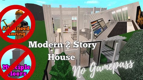 Cozy Modern 2 Story No Gamepass House Bloxburg Speedbuild Patched
