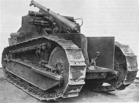 Renault Ft Howitzer A Renault Ft 17 Tank With Its Turret Replaced By