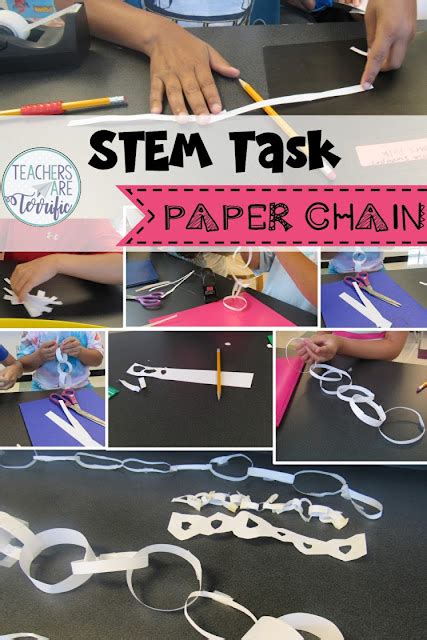 Stem Challenge Build A Paper Chain Using One Piece Of Paper Make The