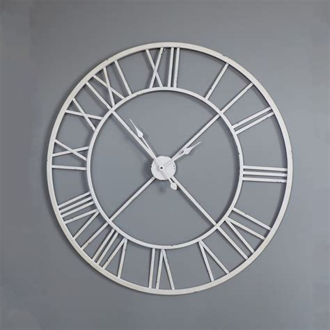 Large White Skeleton Wall Clock New In Windsor Browne White