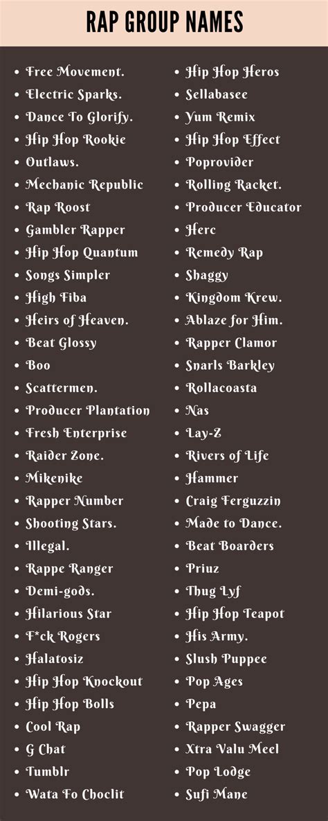 400 Cool Rap Group Names Ideas And Suggestions
