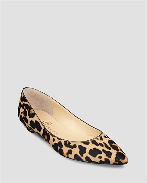 Ivanka Trump Pointed Toe Flats Tizzy In Brown Leopard Lyst