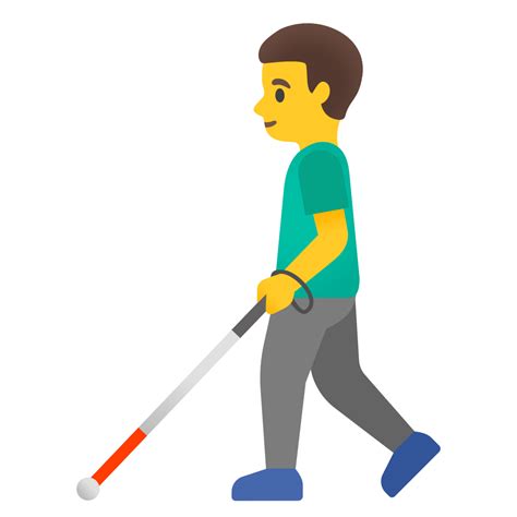 👨‍🦯 Man With White Cane Emoji Blind Man Emoji