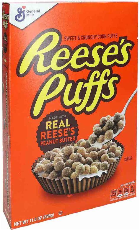 general mills reese s puffs real reese s peanut butter cerelas 326g das