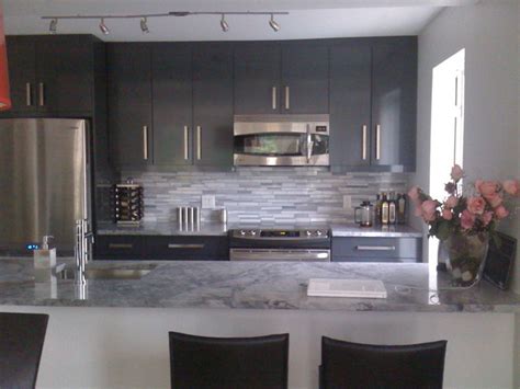 Check spelling or type a new query. grey kitchen with granite coutertop