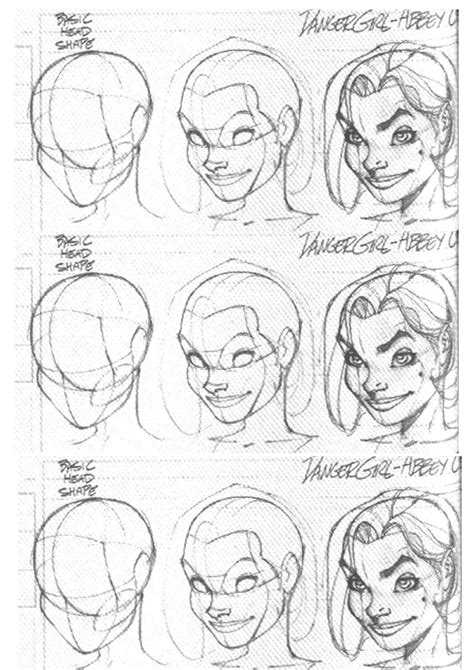 J Scott Campbell Drawing Tutorials And Abbey Chase Basic Head Shapej