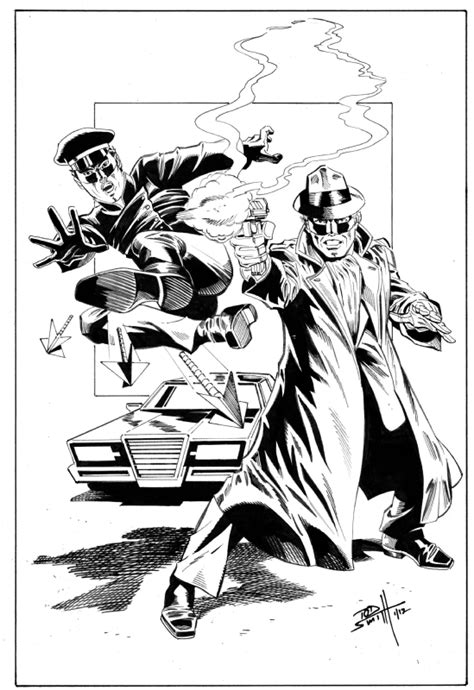 green hornet and kato in bill b s commissions comic art gallery room