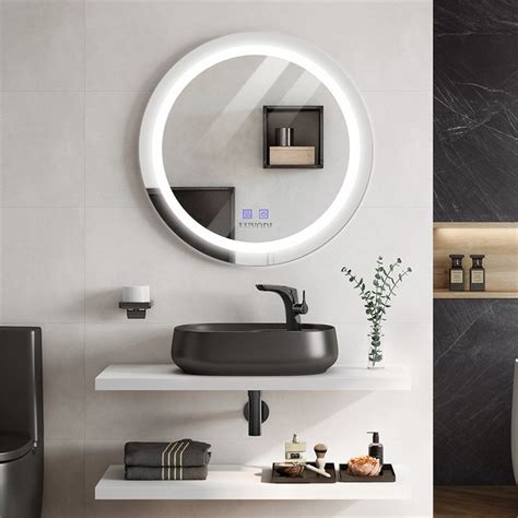 Bathroom Mirror Led Illuminated With Warm White Light Demister Smart Touch Round Ebay