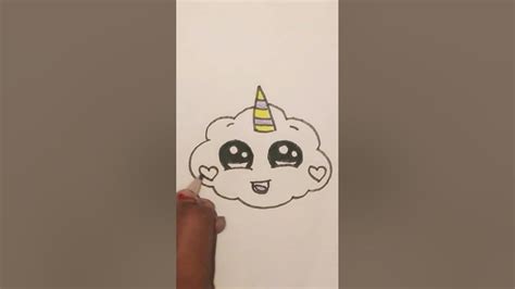 How To Draw A Cute Unicorn Cloud Step By Step Drawing For Kids