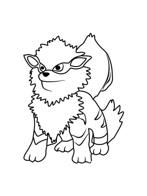 Pokemon Arcanine Coloring Pages Free Printable