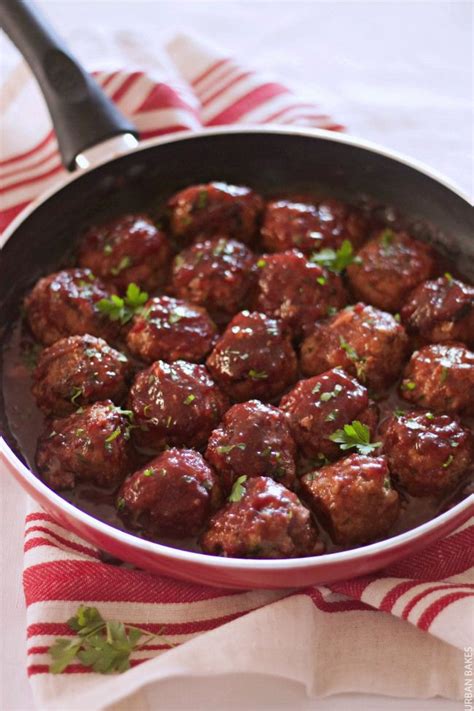 Savory Turkey Meatballs With Tangy Cranberry Sauce
