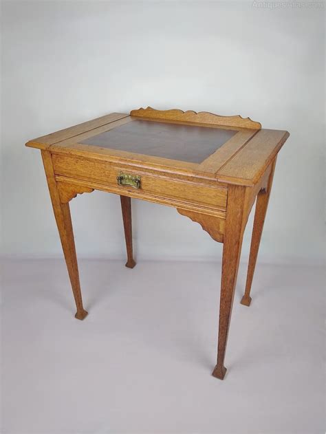 Arts And Crafts Desk With Sliding Top Antiques Atlas