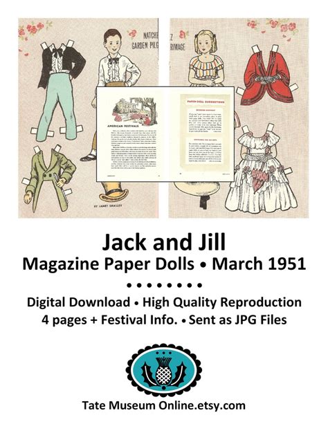 Paper Dolls Jack And Jill Magazine Paper Dolls 1951 Etsy
