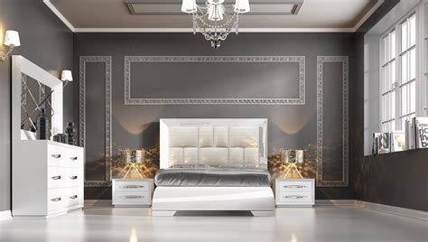 Enhance your bedroom look with our wide collection of modern bedroom furniture & couch sleeper beds. Carmen White Modern Italian Bedroom set - N Star Modern ...