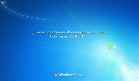 Windows 7 Starter Will Not Update Bootap