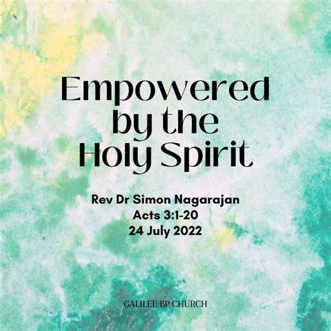 Empowered By The Holy Spirit Galilee B P Church