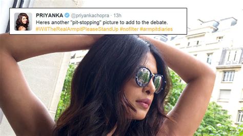 Priyanka Chopra Ends The Armpit Debate With A Pit Stopping Picture Celebrity Images