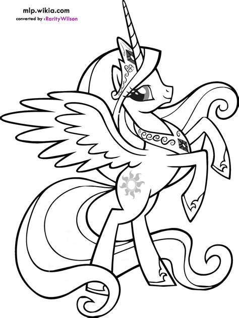 There are 202 mlp coloring pages for sale on etsy, and they cost $6.43 on average. My Little Pony Princess Celestia Coloring Pages | Minister ...