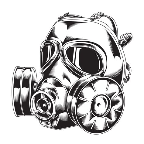 Line Art Gas Mask 13303831 Vector Art At Vecteezy