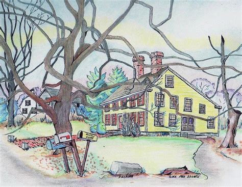Clarks Farm Drawing By Paul Meinerth Fine Art America