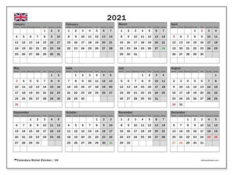Annual Calendar 2021 Uk Michel Zbinden En Qualads