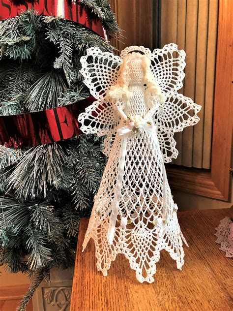 Crochet Angel Crochet Angel Tree Topper Christmas Ornaments Etsy