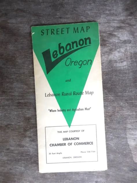 Lebanon Oregon Street And Rural Route Map 1960s Vintage 2495 Picclick