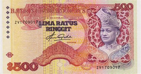 Satu myr adalah 25,6651 jpy dan satu jpy adalah 0,0390 myr. RealBanknotes.com > Malaysia p25a: 500 Ringgit from 1982