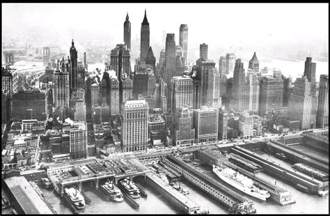 Lower Manhattan In The 30s New York City New York Harbor New York
