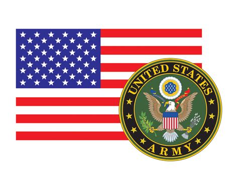American Flag With Army Emblem Us Army Logo Vinyl Decal Sticker For Ca