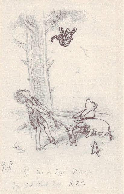 Original Art Stories Winnie The Pooh Pencil Sketches