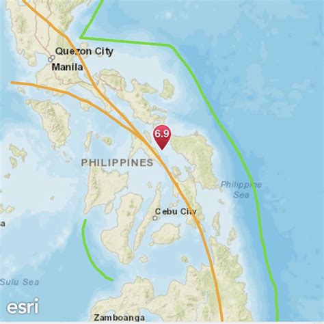 Strong Magnitude 6.9 Earthquake Strikes San Pedro, Philippines