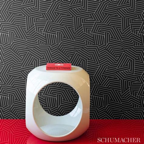 Deconstructed Stripe Ivory On Black Wallpapers Schumacher
