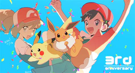 Pikachu Eevee Elaine And Chase Pokemon And More Drawn By