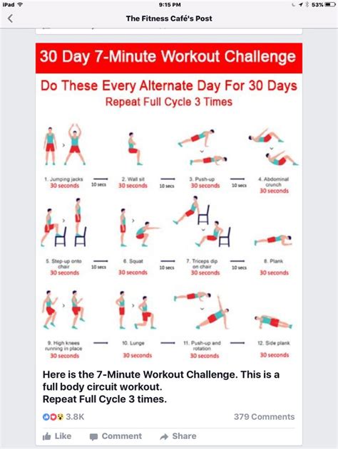 Pin By Sandy Mckown On Fitness 7 Minute Workout Challenge 7 Minute Workout Workout Challenge