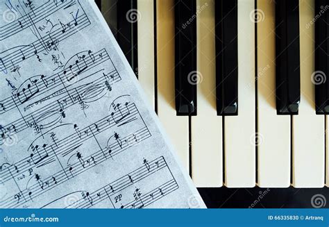 Piano Keys And Musical Notes Stock Photo Image Of Instruments