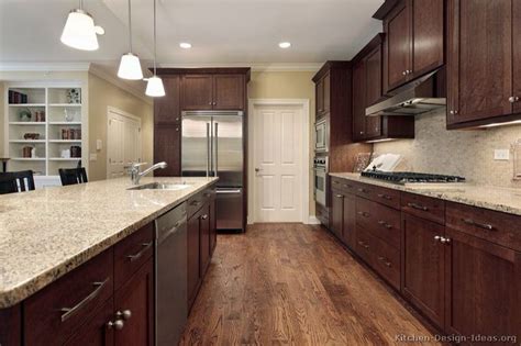 What colors make dark brown? Oak Floors with Dark Walnut Cabinets | Something for Mom ...