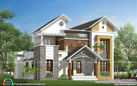 Modern Mix Home 2777 Sq Ft Kerala Home Design And Floor Plans 9k