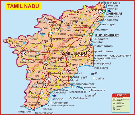 Tamil nadu has got a widespread network of roads, which comprises of 25 national highways and more than 200 state highways. TAMIL NADU | Map of India Tourist Map of India Map of Arunac… | Flickr